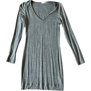 Tart Long-Sleeve Bodycon Gray Mini Dress, Size XS (EUC)
